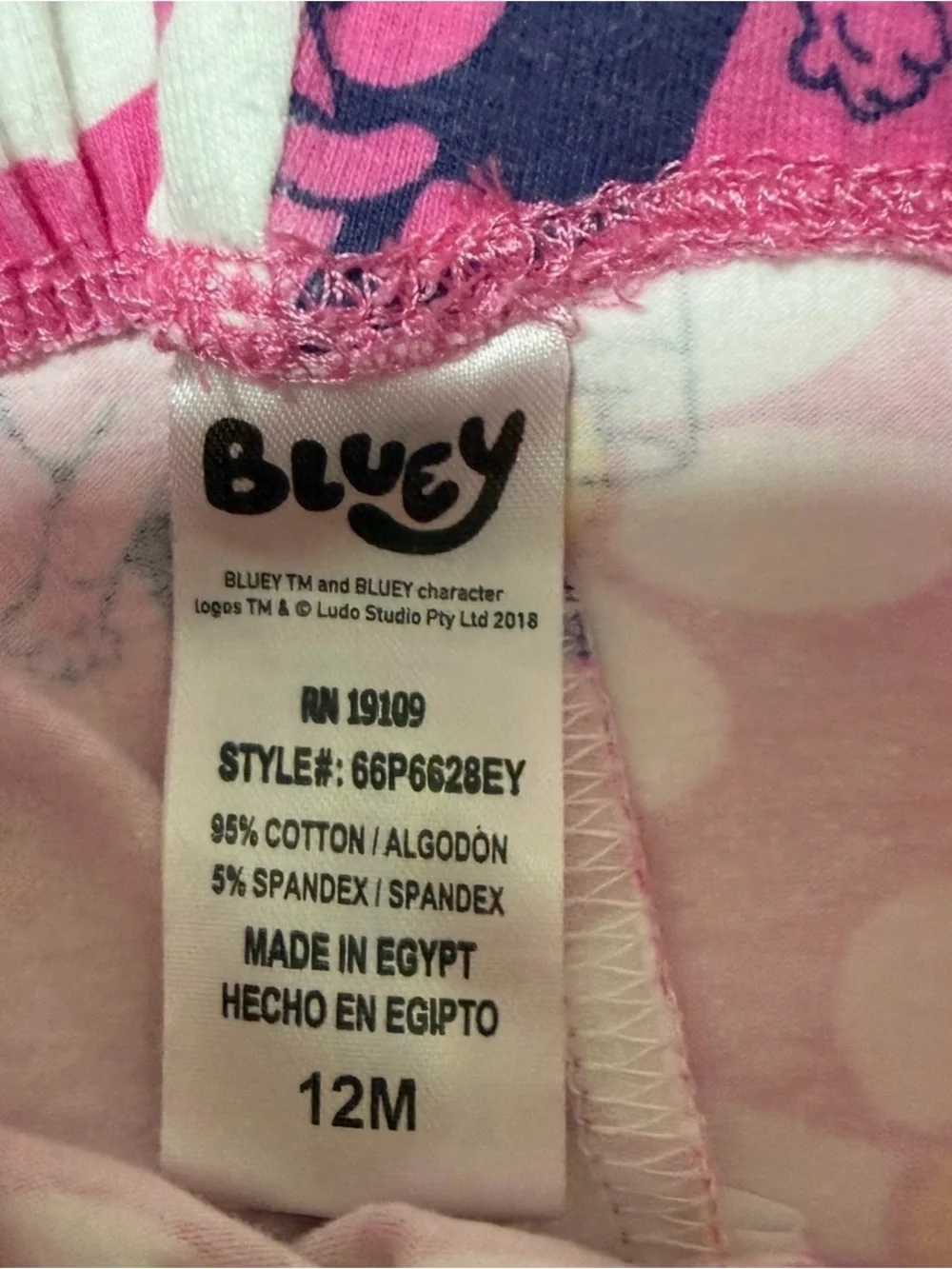Disney Minnie Mouse Bluey Girls Pajama Bundle 3 Sets 12M 18M